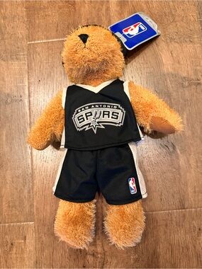 San Antonio Spurs Plush Bear in Black Jersey NBA NWT